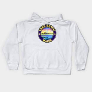 York Beach Maine Boon Island Lighthouse Kids Hoodie